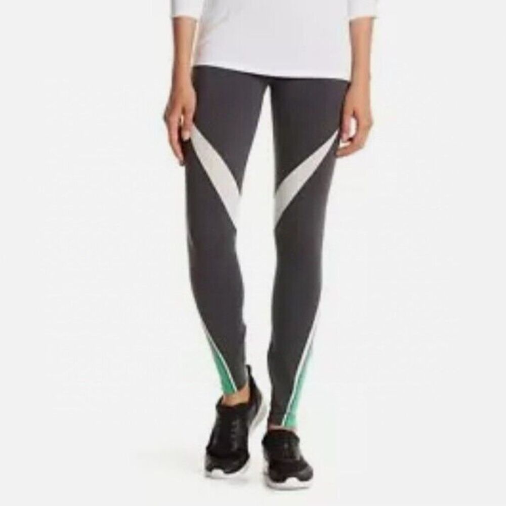 NIKE Women's LEGENDARY FABRIC TWIST VENEER TRAINING TIGHTS Green Gray Size S